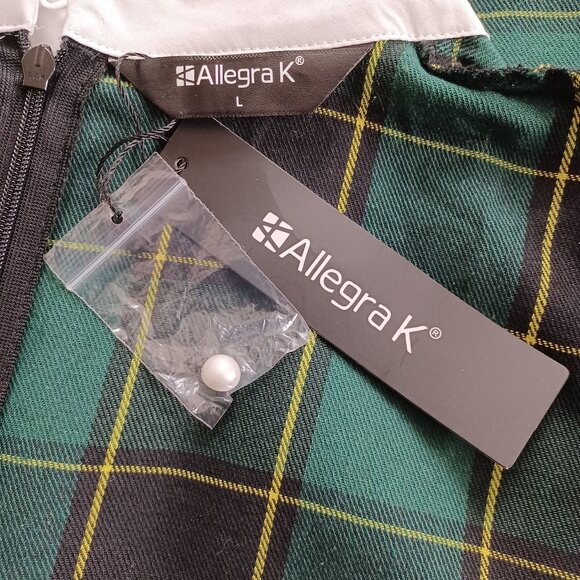 Allegra K Academia Plaid Mini Shift Dress - Picture 8 of 16